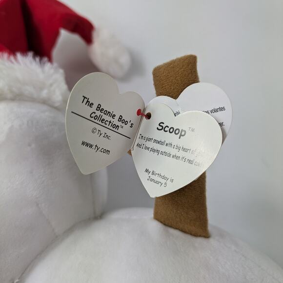 TY Beanie Boos Scoop Snowman Plush Christmas Stuffed Animal Toy With Tags Winter - Picture 9 of 12